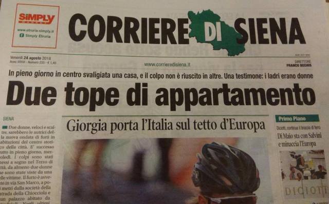 tope da appartamento del corriere di siena