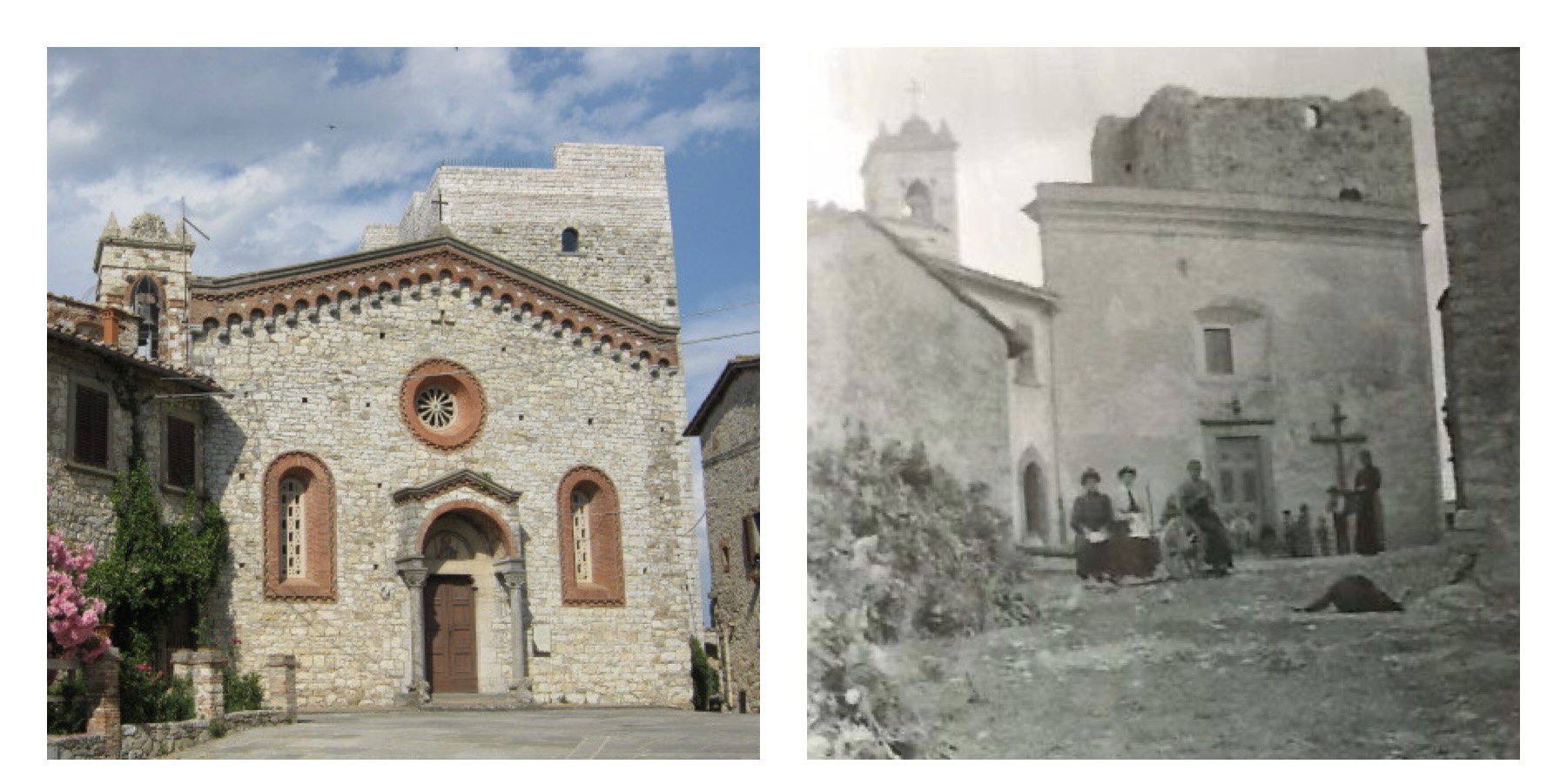 vertine piazza della chiesa come è, come era