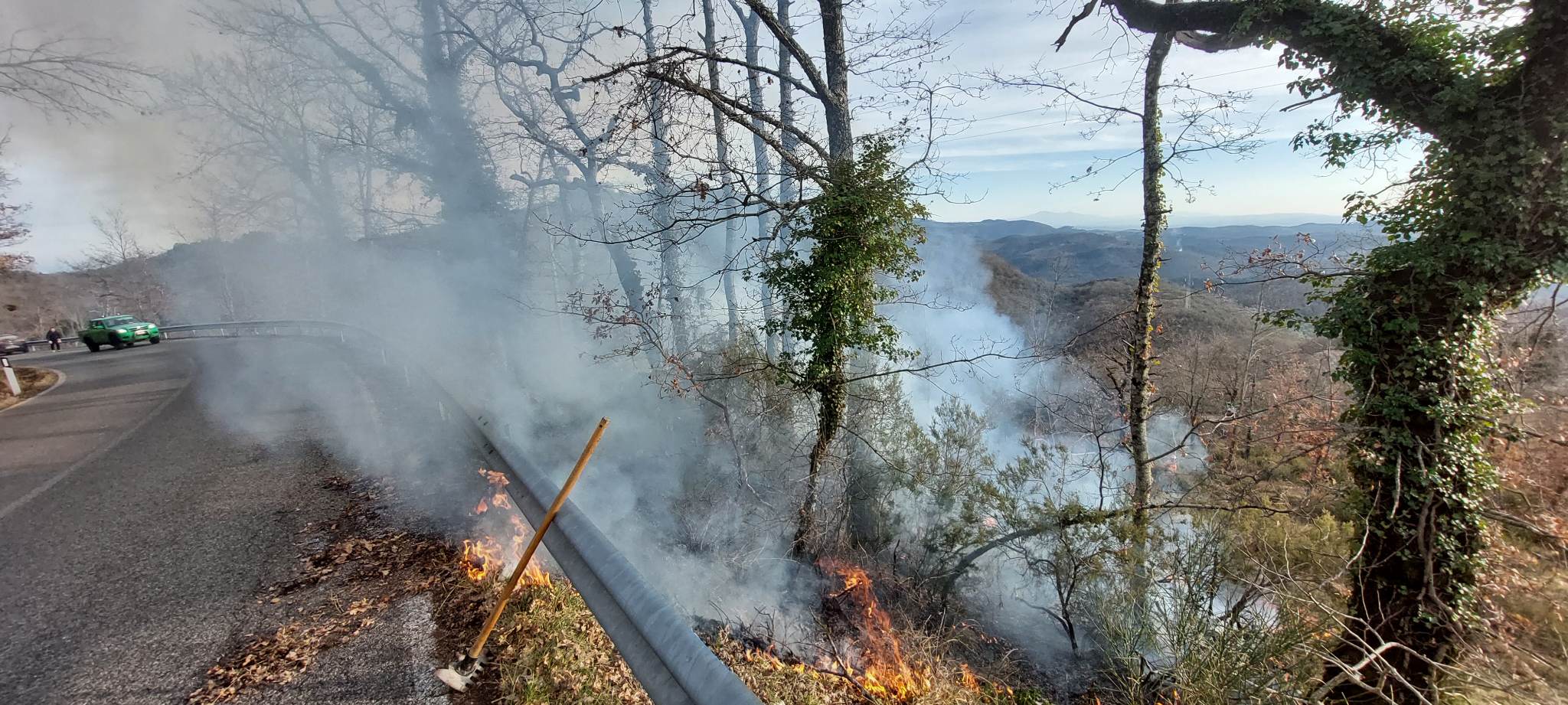 incendio montegrossi badia 11 febbraio foto racchetta gaiole