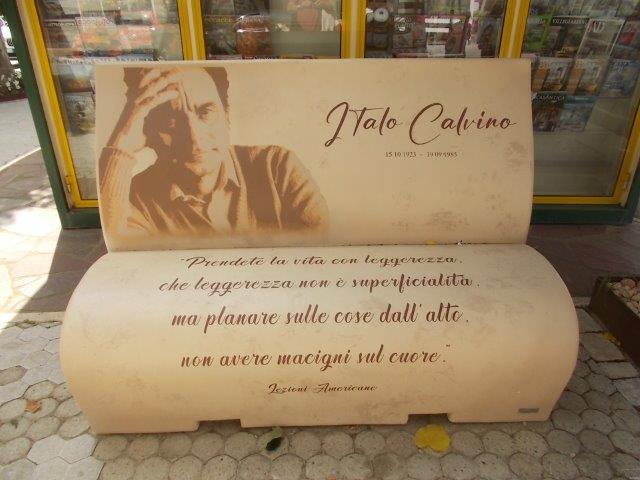 la panchina dedicata a italo calvino